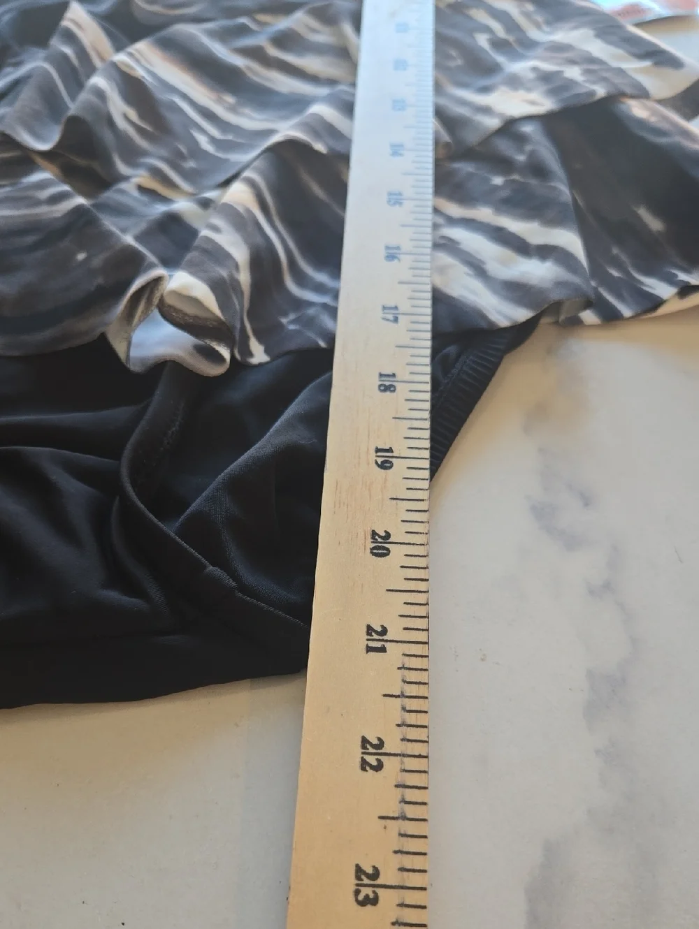 Swim Solutions Tiered Tummy-Control One-Piece Swimsuit Coastal Plates Sz 10 NWT - Picture 8 of 10